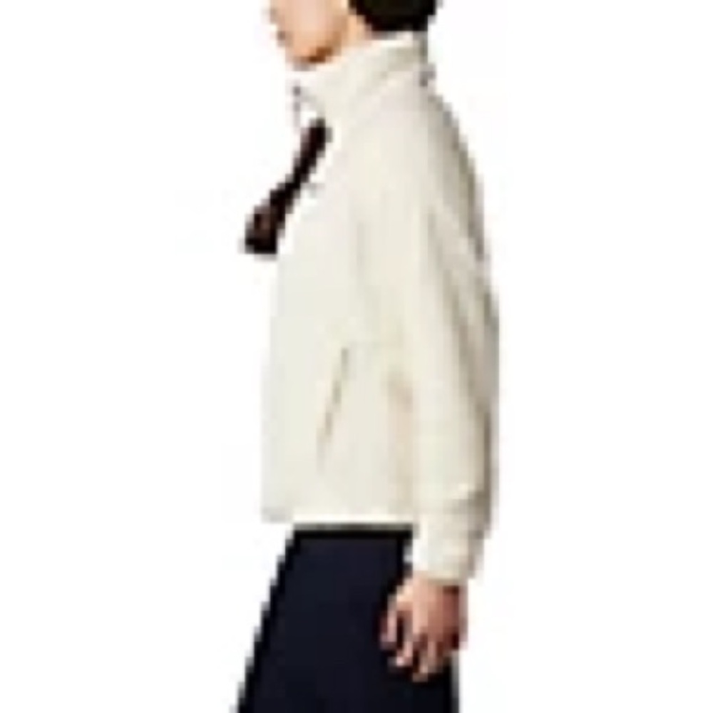 Columbia Off-White Fleece Jacket Long Sleeved Excellent Used Condition pockets - Picture 4 of 4